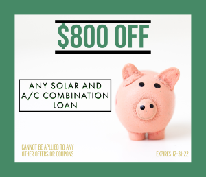 $800 OFF SOLAR AND AC