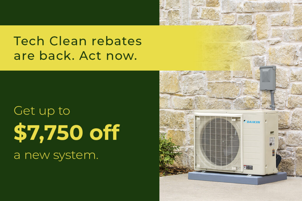 tech clean hvac rebates